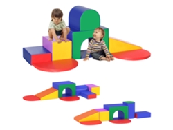 Conjunto 7 Blocos Espuma Crianças Escalar Engatinhar Psicomotor Multicolor