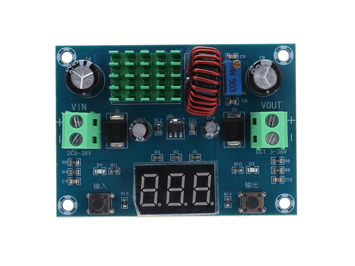 Módulo regulador de voltaje reductor digital ajustable DC8 38V a DC1.33 6V 5A XHM291
