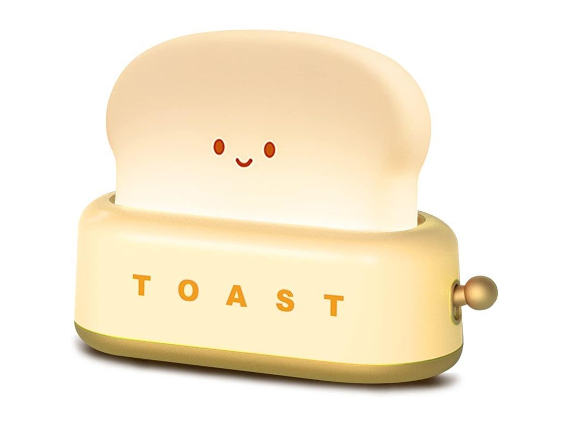 2026-lâmpada Recarregável Cute Tostadora Com Rosto Sorridente Luz De Noite Para Quarto Amarela