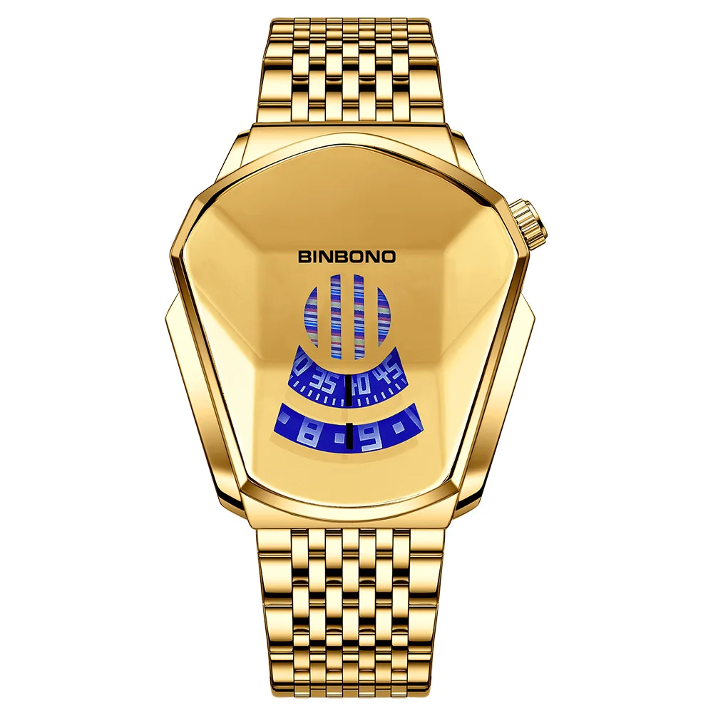 Reloj De Cuarzo Para Hombre (dorado), Luminoso, Resistente Al Agua.