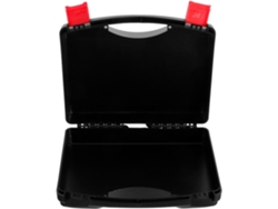 Caja De Herramientas Portátil De Pp Negro, Resistente Y A Prueba De Golpes, Con Asa.
