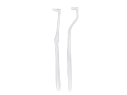 Cepillo de dientes interdental para limpieza de ortodoncia, eliminación de manchas y cuidado bucal, color blanco