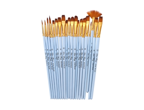 Juego de 20 pinceles para dibujar, pincel para artista, pinceles de varios medios con pelo de nailon para artista, acrílico, acuarela, gouache, pin...