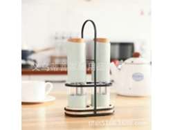 Juego de 2 molinillos eléctricos ajustables de sal y pimienta con soporte - Accesorios de cocina Rosewell