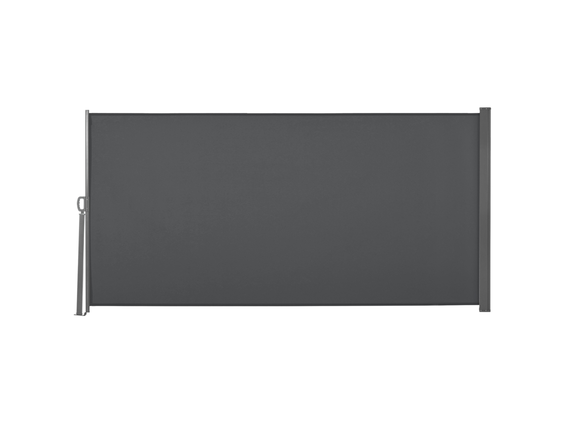 Toldo lateral retráctil de 300x160 cm para privacidad y protección solar, color gris.
