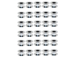 Gt2 20 Toothless Bore 5mm Aluminum Timing Belt Idler Pulley For 3d Printer 6mm Width Timing Belt (pack Of 30pcs)