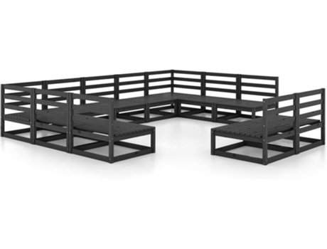 Conjunto 11 de muebles de jardín VIDAXL madera maciza de pino