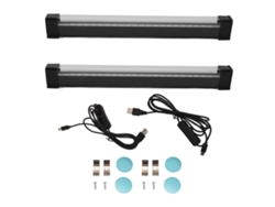 Yncm2026-2 Barras De Luz Negra Led Con Plug Y Interruptor 380-400nm Alimentación Usb Para Pintura Corporal Carteles Iluminación Escénica