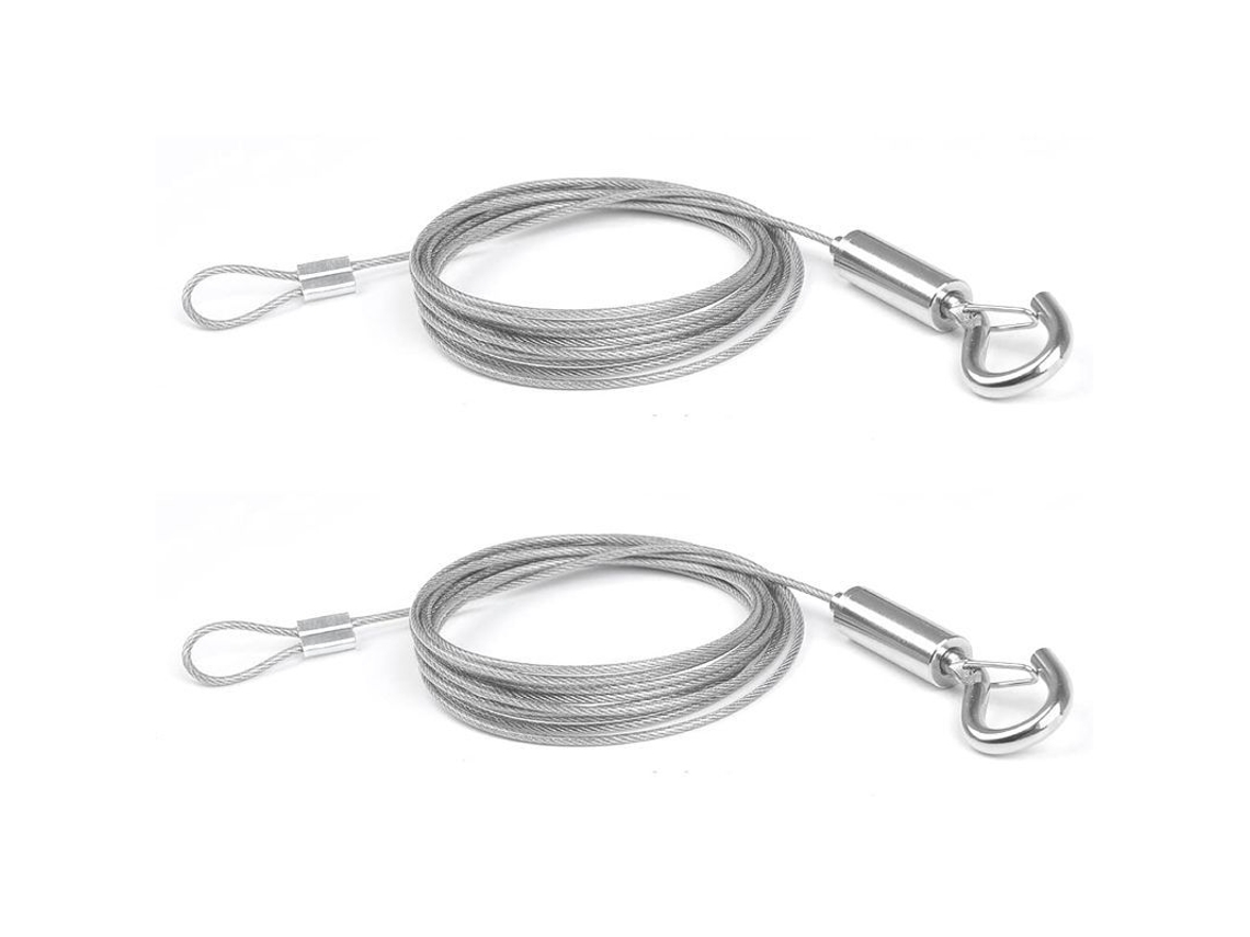 2pcs Cavo Inox 2m Gancho Para Roupas/ Luzes/ Fotos Apoio Máx 30kg Ajustável