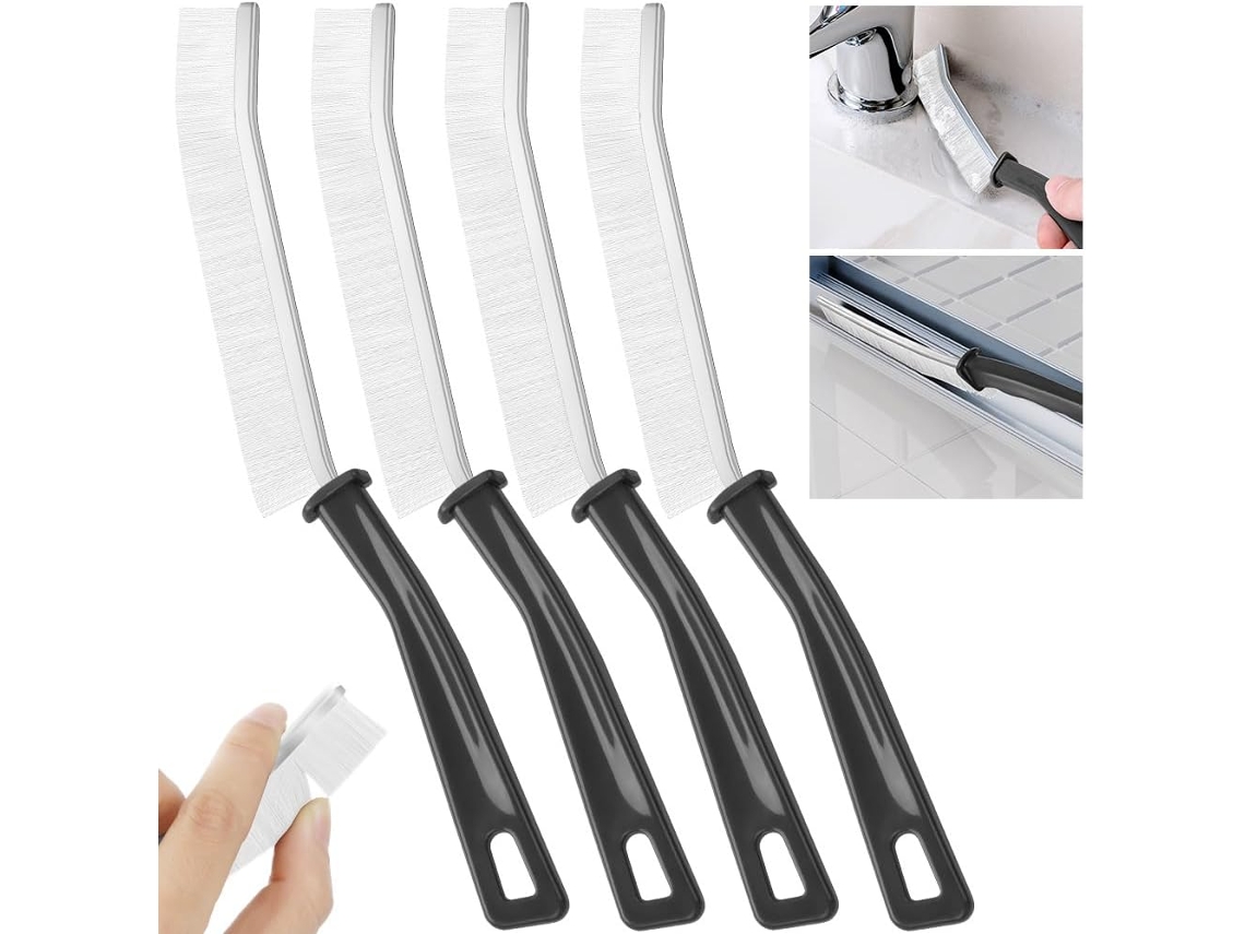 Cepillo Para Limpiar Huecos De Baño, 4 Piezas (blanco)
