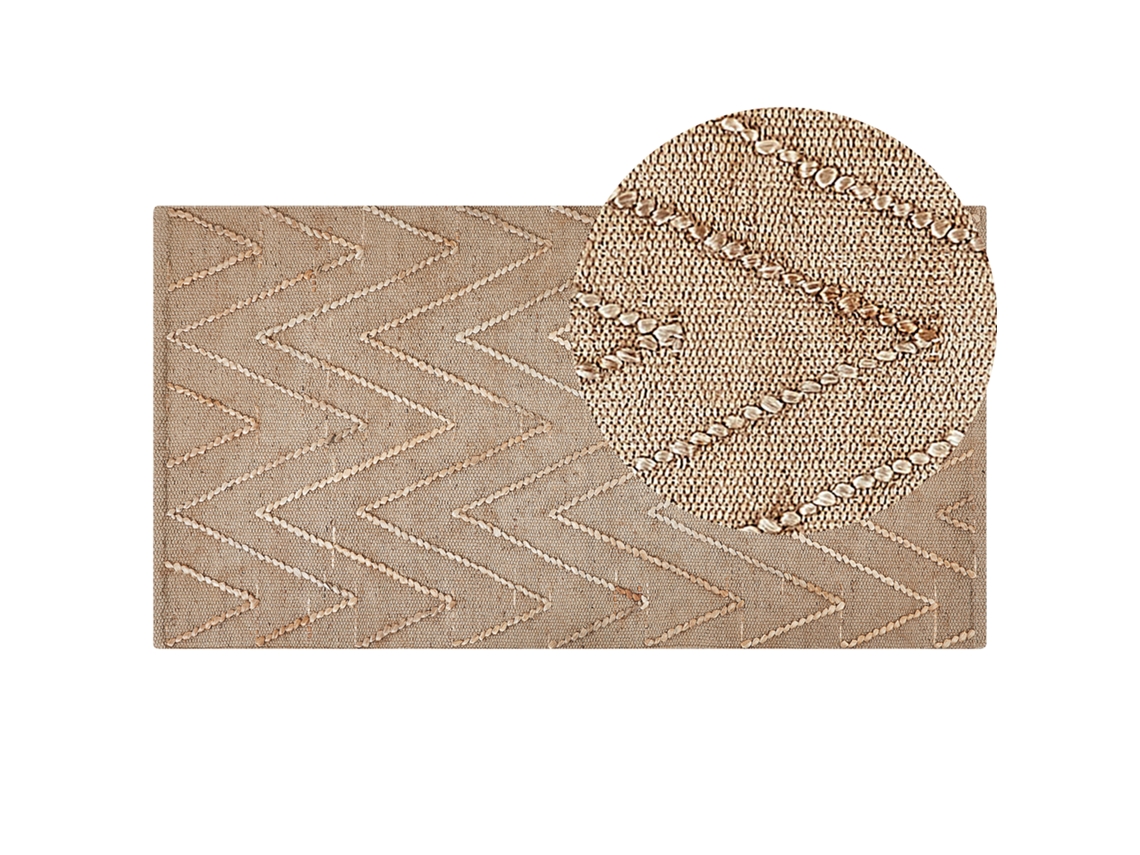 Alfombra BELIANI Daday de Yute Beige 80x150