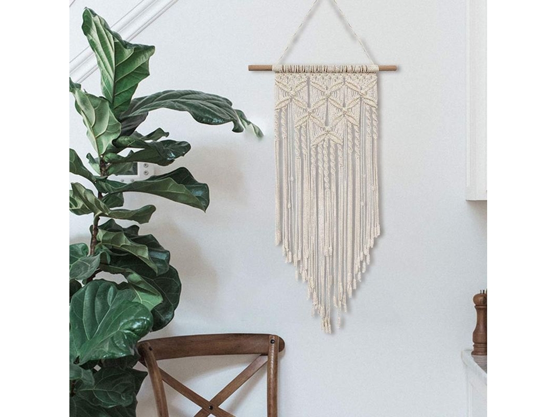 Tapiz De Macramé Para Pared - Arte Tejido - Tapiz Bohemio - 30x80cm Decoración Del Hogar