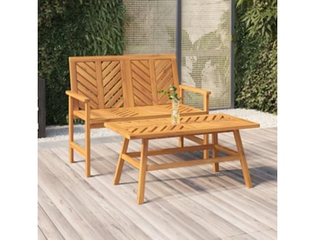 Banco De Jardín VIDAXL Marrón Madera de acacia (109x62.5x89 cm)