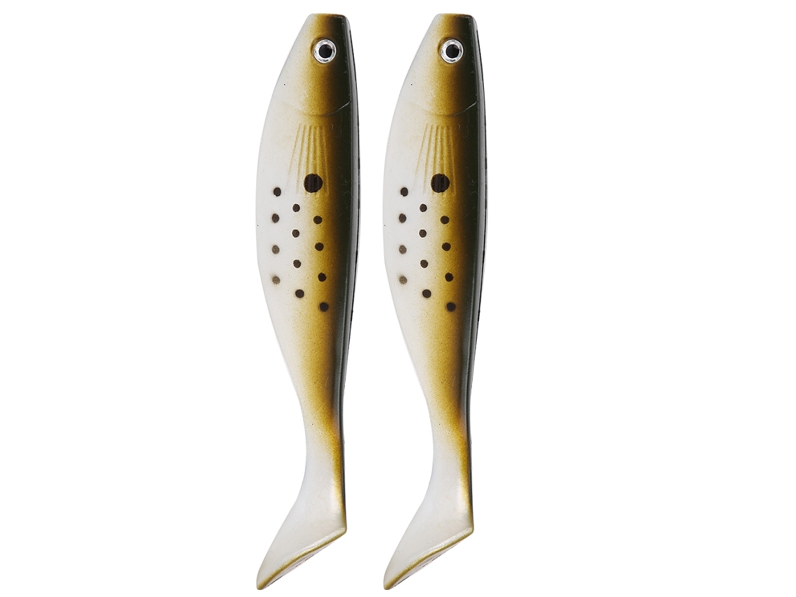 Danu26-2pcs Cebo Artificial De Pesca Suave Vívido En Forma De Pez Accesorio Falso Marrón