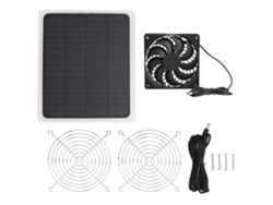 Kit de ventilador solar de 10 W resistente al agua para el hogar y el invernadero | Sin marca