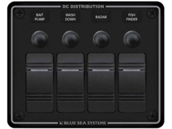 Painel BLUE SEA Water Resistant Panel 4 Position Negro