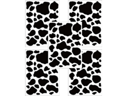 Adhesivo De Pared Autoadhesivo Con Estampado De Vaca De 11,81 X 8,66 Pulgadas Para Dormitorio O Habitación Infantil.
