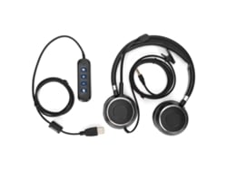 Auriculares Binaurales Para Oficina Con Micrófono Y Control De Audio Para Conector De 3,5 Mm E Interfaz Usb