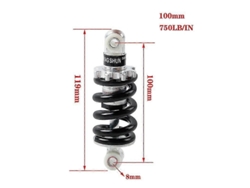 Amortiguador Trasero Para Super Minimoto Atv Quad Scooter Eléctrico Pocket Bike 47cc 49cc 100 125 150 1 Acero Tmqwag China
