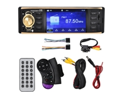 Radio para automóvil con control en el volante y cámara trasera