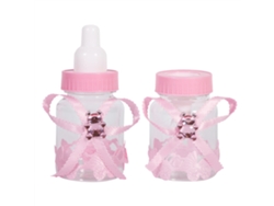 50 Botellas De Plástico Rosa Para Dulces, Ideales Para La Decoración De Fiestas De Baby Shower.