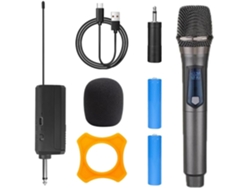 Micrófono Profesional Con Cable Uhf De 2 Canales Para Fiestas, Karaoke, Iglesias, Etc.