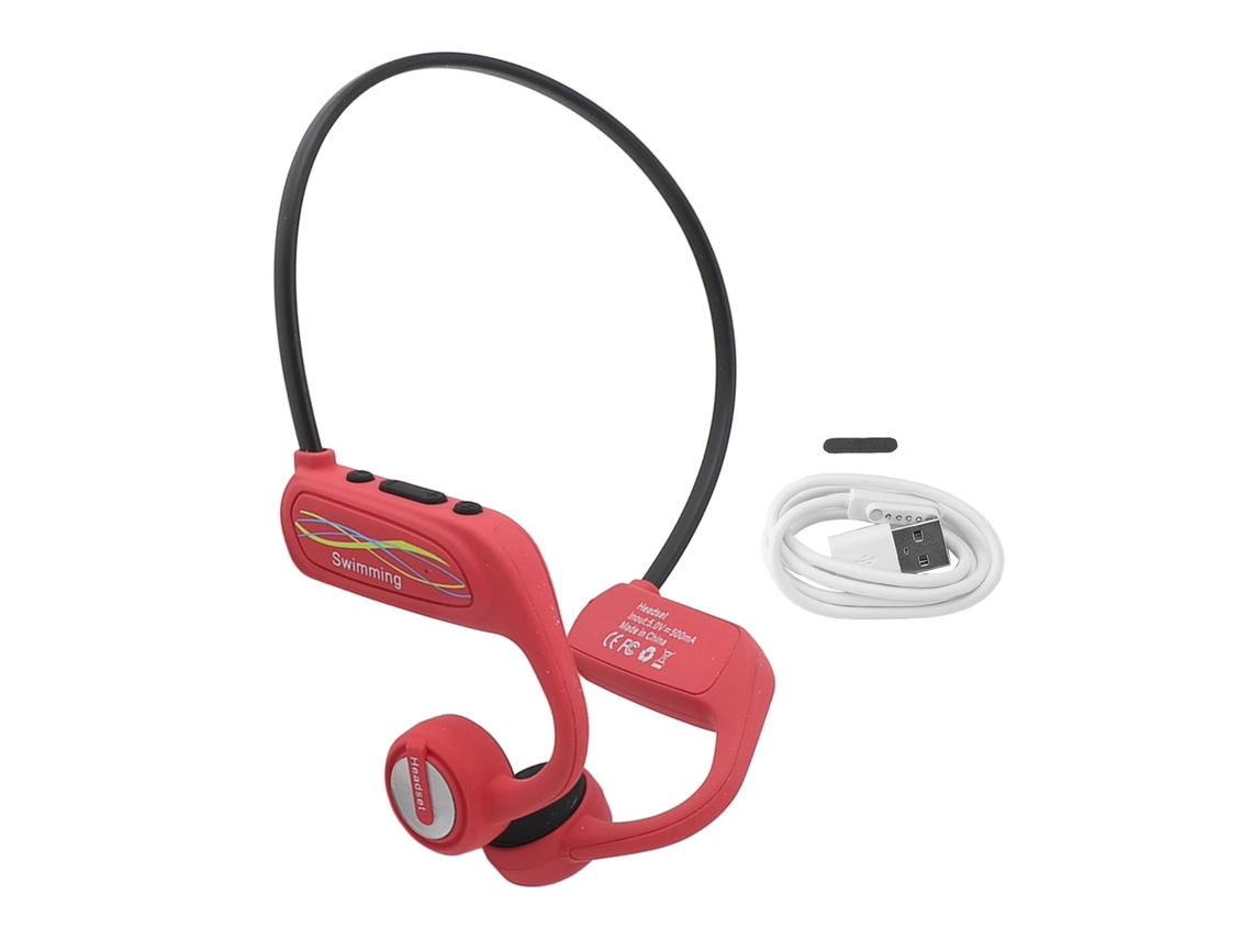 Auriculares profesionales Bluetooth 5.0 IP68 de 16 g en color rojo