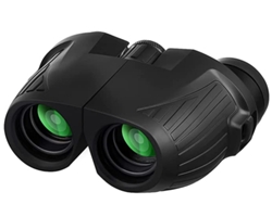 Binoculares compactos 12x25 con visión nocturna en condiciones de poca luz para niños, impermeables, para caza al aire libre, Bestvite (negros)