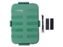 Caja De Conexión Eléctrica Impermeable Ip54 6 Entradas Para Cable Exterior Grande Cuadrada Verde