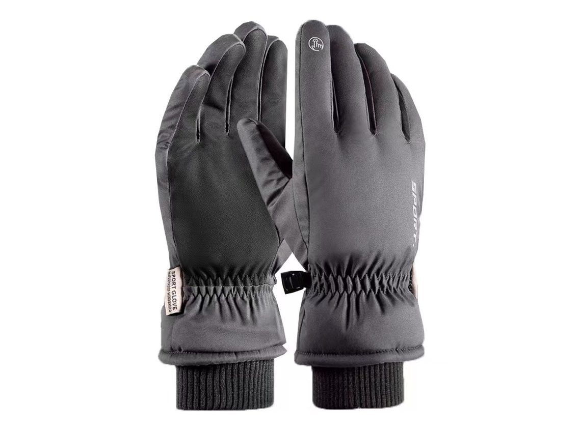 Guantes de esquí de invierno para hombre, de terciopelo grueso, impermeables, cálidos, para exteriores, con pantalla táctil