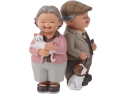 Figura Resina Pareja Ancianos Cumpleaños Decoración Encantadora Compacta Crear Ambiente Cálido Valentín Día