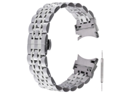 Brazalete de acero inoxidable con siete eslabones para Samsung Galaxy Watch4 de 40 mm/44 mm (de color)
