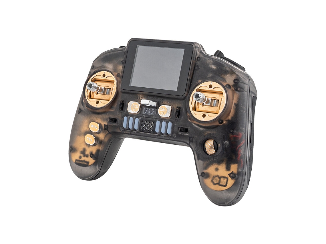 Gold helloradiosky V12cncmax Radio Elrs 2.4ghz H7 1000mw Pantalla 2.4" Control Remoto Cardán Aluminio Cnc Drones Fpv Aviones Rc Helicópteros