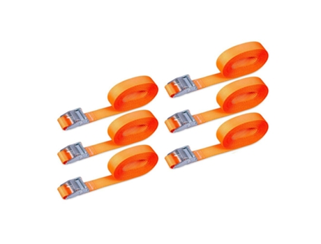 Correas de carga de cinturón de amarre con hebilla de 3 metros para cuerda de remolque de automóvil, motocicleta y bicicleta[Naranja]