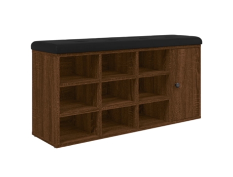 Banco zapatero madera de ingeniería VIDAXL marrón roble (102x32x50 cm)
