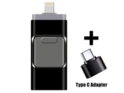 Memoria Usb 3.0 De 128 Gb Para Android Y Iphone Henten Home (negra)