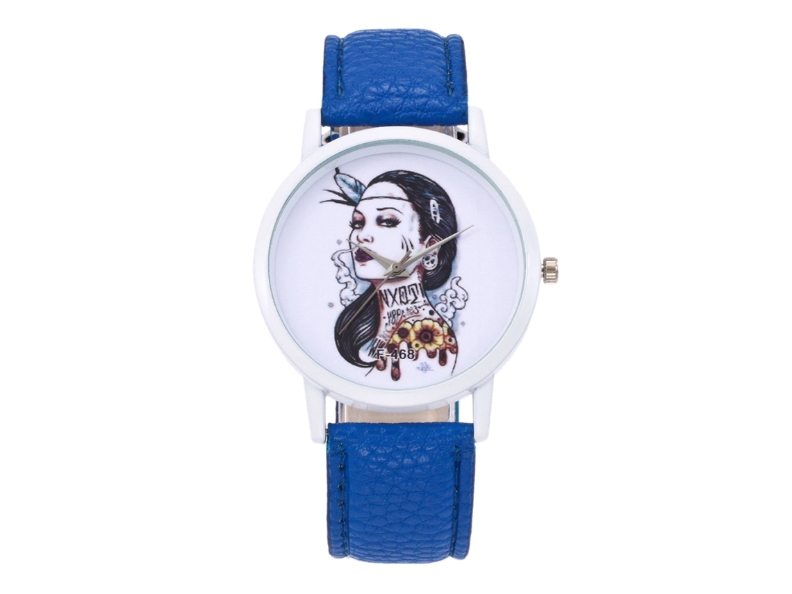 Elegante Reloj De Pulsera De Cuarzo Para Mujer, Informal, A La Moda, Ideal Para Regalar (azul).