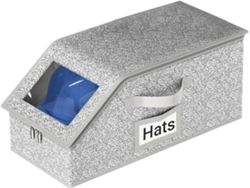 Contenedor para guardar sombreros con capacidad para hasta 24 sombreros | Sombrerera apilable | Contenedor para guardar sombreros | Organizador Slowmoose