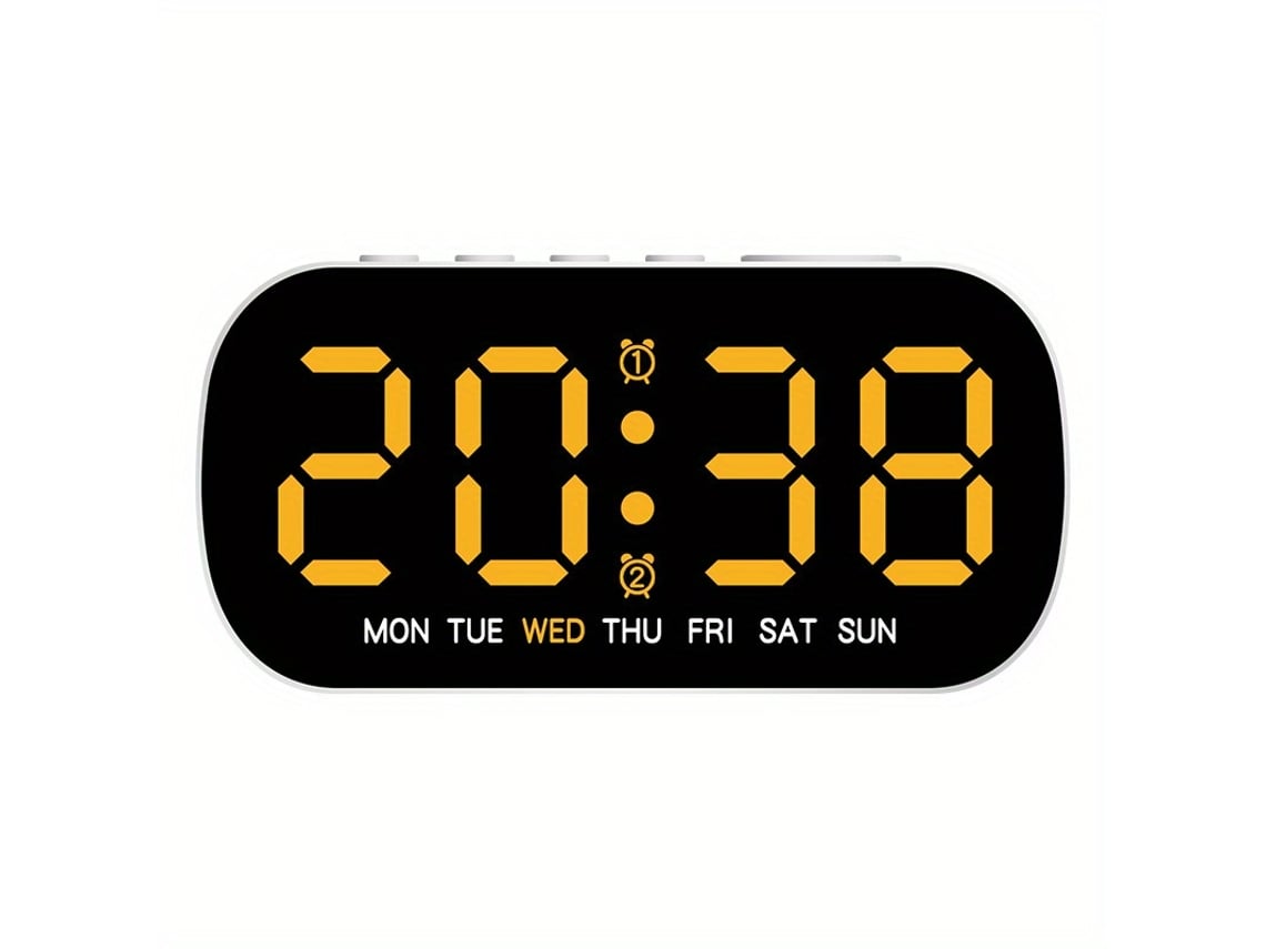 Mini Reloj Despertador Electrónico Con Puerto Usb, Doble Alarma, Sensor De Temperatura Y Visualización De La Fecha Para Uso Diario En El Hog