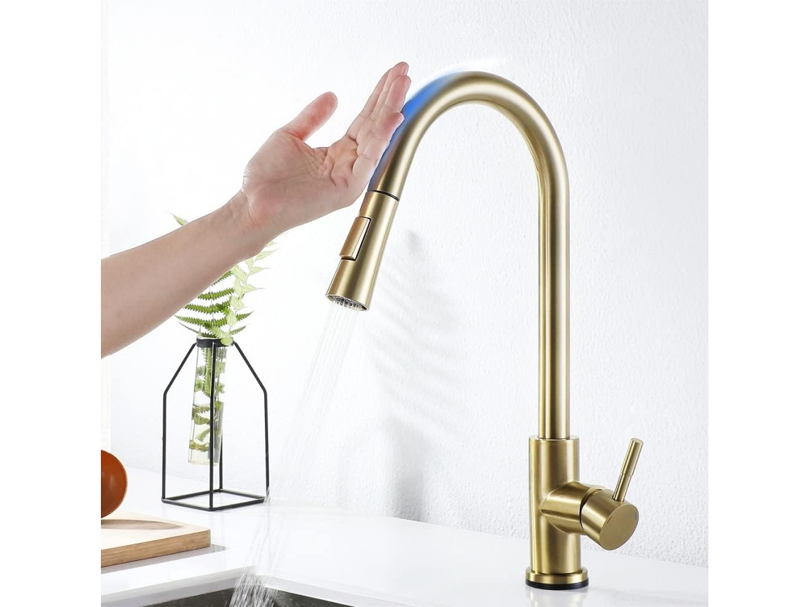 Grifos De Cocina Extraíbles De 360° Con Control Táctil Inteligente Y Sensor De Agua.