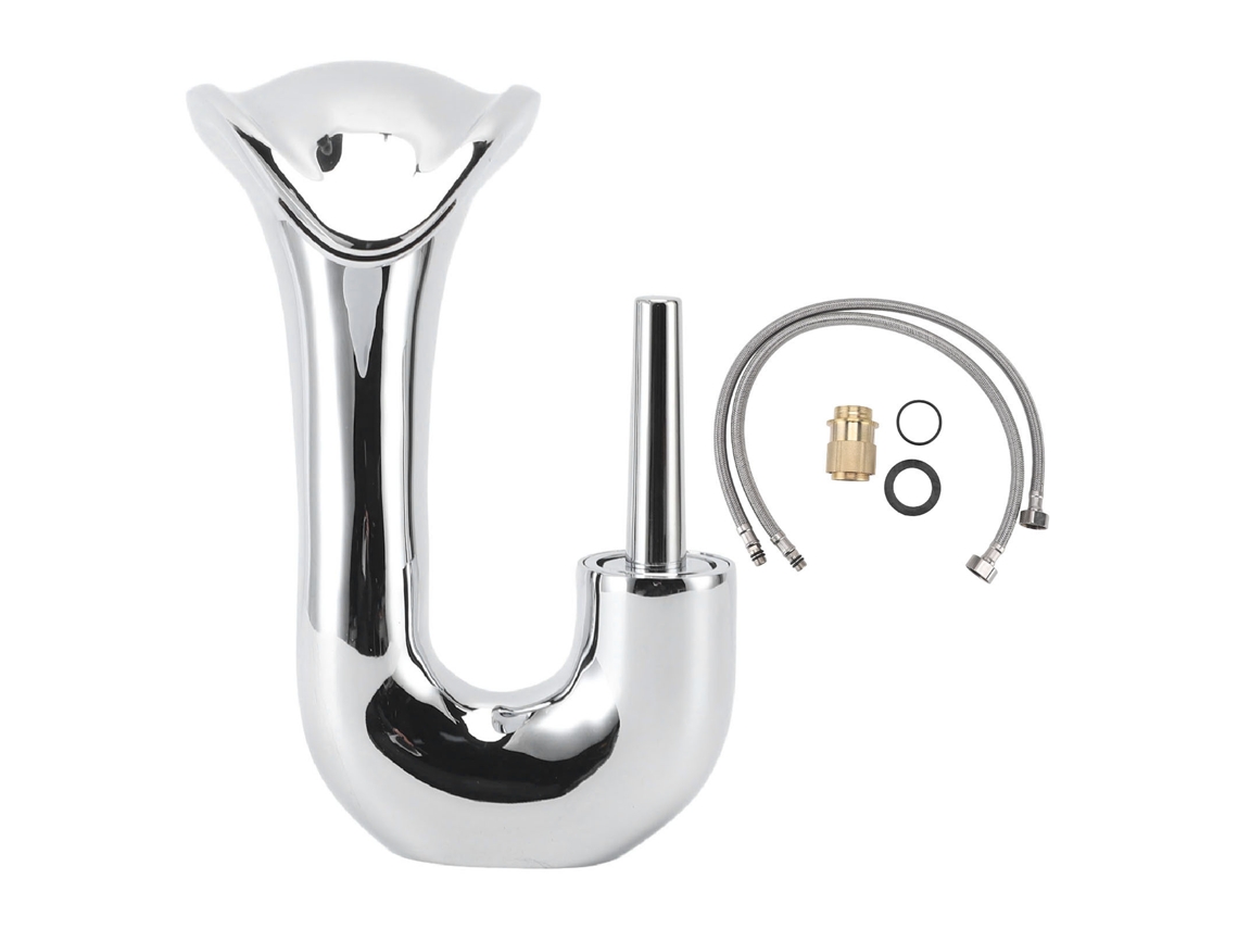 Grifo monomando para lavabo de cascada de cobre, mezclador moderno para baño.