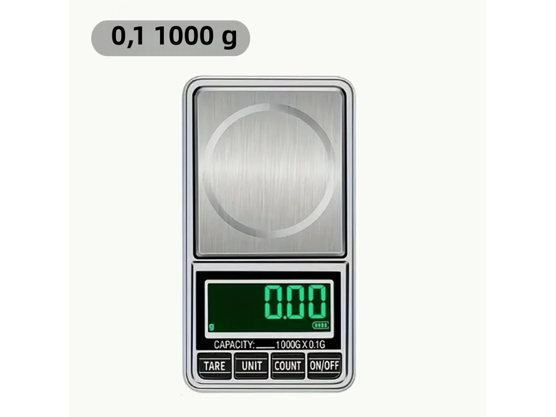Balanza digital portátil Mdug Mini para joyería: balanza de alta precisión para pesar oro con batería recargable por USB (0,1/1000 g)