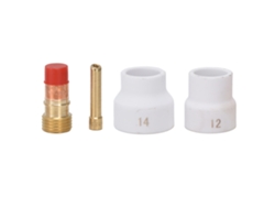 Kit De Lente De Gas Tig Con Copa De Cerámica Blanca, Portaelectrodos Y Conector Para Wp 17 18 26