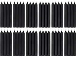 COM-FORT HOUSE- Vela de mesa Negra - Pack velas de 48 Unidades - Velas Decorativas Sin Perfume - Velas para tu Hogar