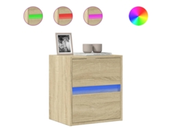 Maison Exclusive - Mueble De Tv De Pared Con Luces Led Roble Sonoma 41x31x45 Cm