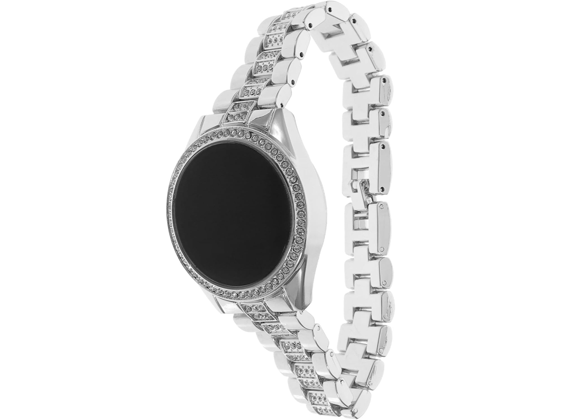 Reloj Pulsera Led Mujer Adornado Brillantes Piedras Plateadas Elegante Digital Ligero Accesorio Diario