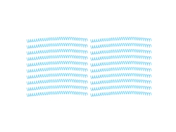 Juego De 20 Espirales Para Encuadernar, 30 Agujeros, 13 Mm De Diámetro, Gran Capacidad, Color Azul.