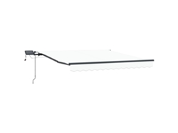 Maison Exclusive - Toldo Retráctil Con Luces De Tiras Led Manual 300 X 250 Cm Tela