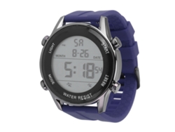 Relógio Esportivo Digital Eletrônico Luminoso À Prova D'água Tela Grande Pulseira De Silicone Para Atividades Ao Ar Livre Azul