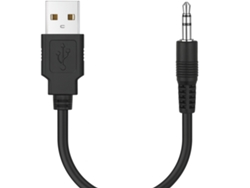 Adaptador USB AM a conector Jack 3.5mm M Sanda SD 7293 Negro
